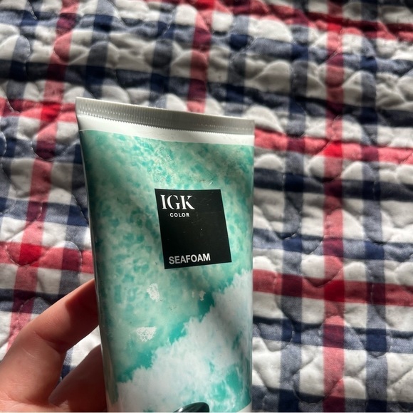 IGK Seafoam Pale Teal Color Depositing Conditioning Hair Mask Full Size 6 Oz NWT - Picture 11 of 14